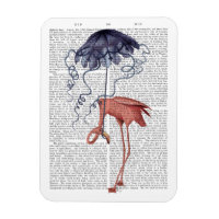 Flamant rose et parasol