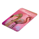 Magnet Flexible Flamant rose floral flamand (Côté Gauche)