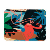 Magnet Flexible Flamant rose funky (Horizontal)