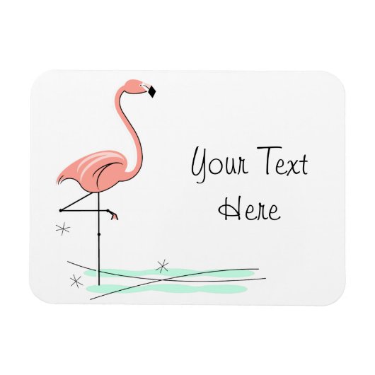 Magnet Flexible Flamant rose Ocean Side Text flexible (Horizontal)