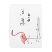 Magnet Flexible Flamant rose Ocean Side Text flexible (Vertical)