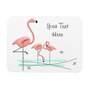 Magnet Flexible Flamant rose Ocean Trio 4 aimant texte flexible