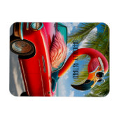 Magnet Flexible Flamant rose officiellement à la retraite et conve (Horizontal)