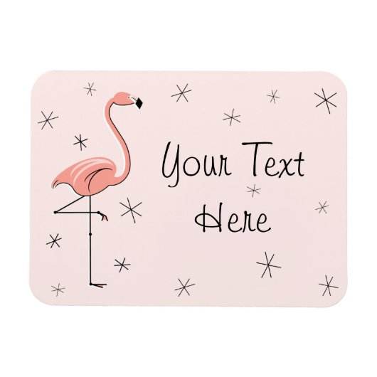 Magnet Flexible Flamant rose Pink Texte aimant flexible (Horizontal)