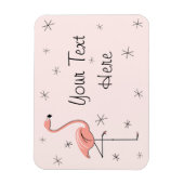 Magnet Flexible Flamant rose Pink Texte aimant flexible (Vertical)