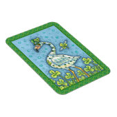 MAGNET FLEXIBLE FLAMANT ROSE POLKA DOT VERT, FUNNY ST. JOUR DE PAT (Côté Droit)