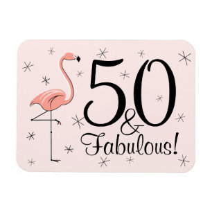 Magnet Flexible Flamant rose rose 50 et Fabulous aimant flexible