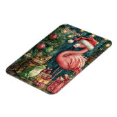 Magnet Flexible Flamant rose rose Chat & Grenouille Noël tropical (Côté Gauche)