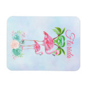 Magnet Flexible Flamant rose rose Momma & bébé Floride (Horizontal)