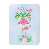 Magnet Flexible Flamant rose rose Momma & bébé Floride (Vertical)