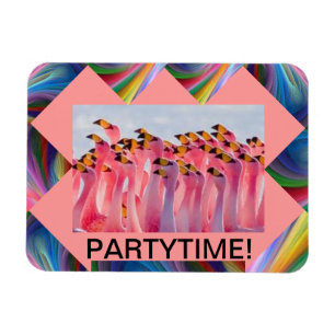 MAGNET FLEXIBLE FLAMANT ROSE ROSE PARTYTIME