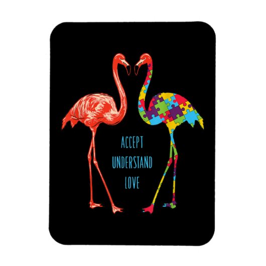 Magnet Flexible Flamingo | Accept Understand Love Autism Flamingo (Vertical)