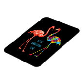Magnet Flexible Flamingo | Accept Understand Love Autism Flamingo (Côté Gauche)
