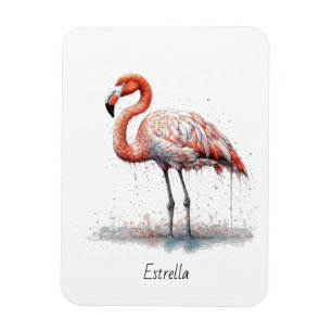 Magnet Flexible Flamingo Radiance : Flamant rose aquarelle, person