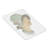 Magnet Flexible Flapper Fashion Sketch - Femme avec Casquette (Côté Droit)