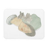 Magnet Flexible Flapper Fashion Sketch - Femme avec Casquette (Horizontal)