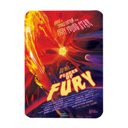 Magnet Flexible Flares Of Fury Poster, Au Microscopii. (Vertical)