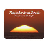 Magnet Flexible "Flash vert" au coucher du soleil dans Ocean Shore (Horizontal)