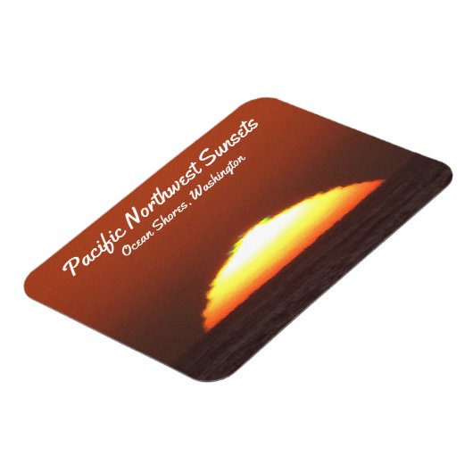Magnet Flexible "Flash vert" au coucher du soleil dans Ocean Shore (Côté Gauche)