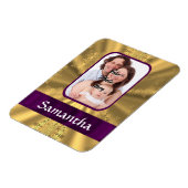 Magnet Flexible Flèche de neige dorée photo personnalisée (Côté Gauche)