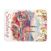 Magnet Flexible Fleur Autriche capitale salzbourg skyline (Horizontal)