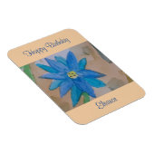 Magnet Flexible Fleur bleue Anniversaire (Côté Droit)