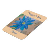 Magnet Flexible Fleur bleue Anniversaire (Côté Gauche)