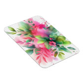 Magnet Flexible Fleur botanique à l'aquarelle rose vert (Côté Droit)