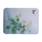 Magnet Flexible Fleur chinoise avec papillon (Horizontal)