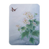 Magnet Flexible Fleur chinoise avec papillon (Vertical)