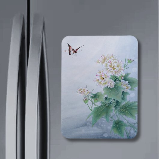 Magnet Flexible Fleur chinoise avec papillon