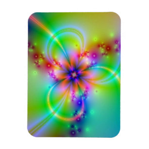 Magnet Flexible Fleur Colorée Avec Rubans