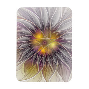 Magnet Flexible Fleur colorée lumineuse, fractale moderne abstrait