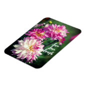 Magnet Flexible Fleur Dahlia rose et blanc Motivation (Côté Gauche)