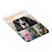 Magnet Flexible Fleur d'Amaryllis moderne orange (Côté Droit)