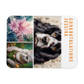 Magnet Flexible Fleur d'Amaryllis moderne orange (Horizontal)