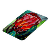 Magnet Flexible Fleur d'aquarelle rouge Protea (Côté Gauche)