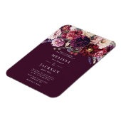 Magnet Flexible Fleur d'automne Dahlia Faire-part de mariage borde (Côté Gauche)