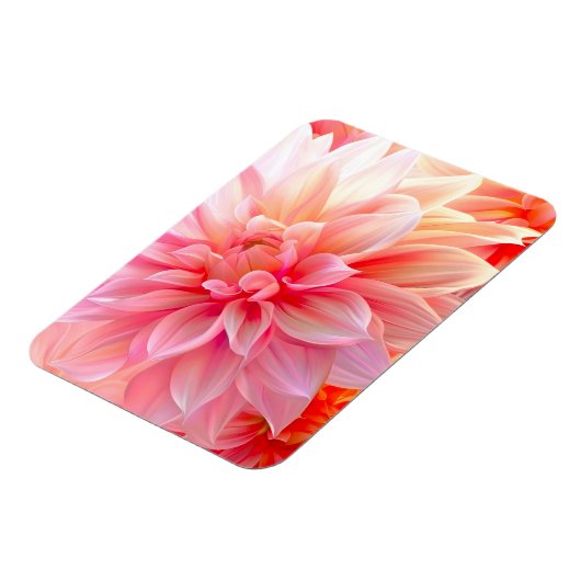 Magnet Flexible Fleur de dahlia brune de Pêche (Côté Gauche)