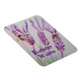 Magnet Flexible Fleur de lavande et aquarelle d'abeille Carte d'an (Côté Droit)