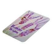 Magnet Flexible Fleur de lavande et aquarelle d'abeille Carte d'an (Côté Gauche)