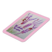 Magnet Flexible Fleur de lavande et aquarelle d'abeille Carte d'an (Côté Gauche)