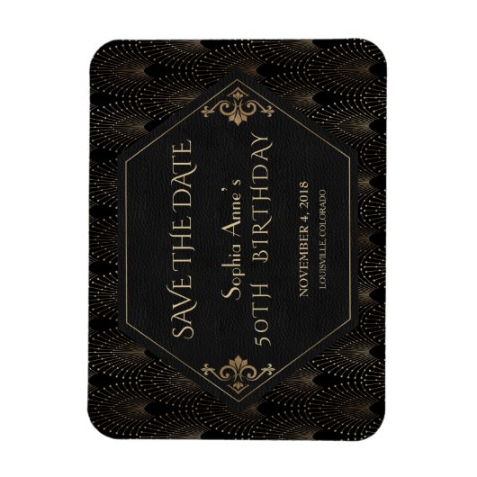 Magnet Flexible Fleur-de-lis Royale Or Gatsby 50e Anniversaire (Vertical)