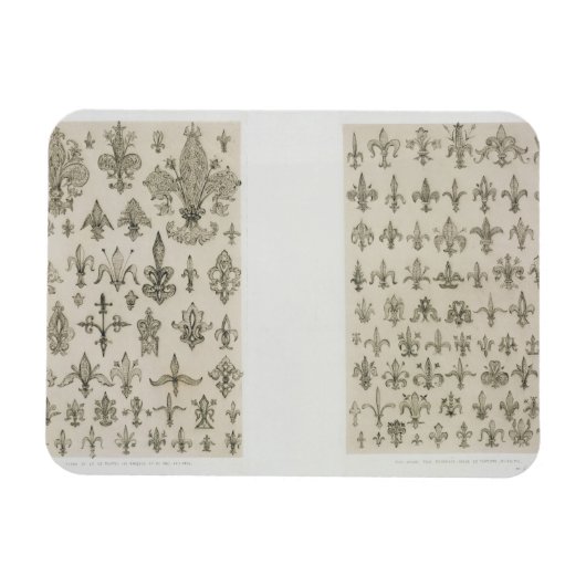 Magnet Flexible Fleur de Lys designs from every age and from all a (Horizontal)