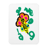 Magnet Flexible Fleur de miel d'abeille (Vertical)