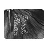 Magnet Flexible Fleur de porche / Noir et blanc / Photo flexible (Horizontal)