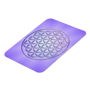 Magnet Flexible Fleur de vie / Blume des Lebens - timbre violet