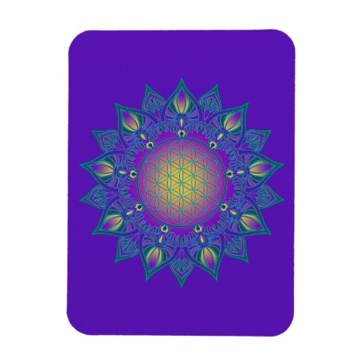 Magnet Flexible Fleur De Vie - Mandala Indien 3 (Vertical)