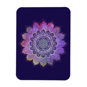 Magnet Flexible Fleur de vie - Style Vintage Galaxy Espace 1