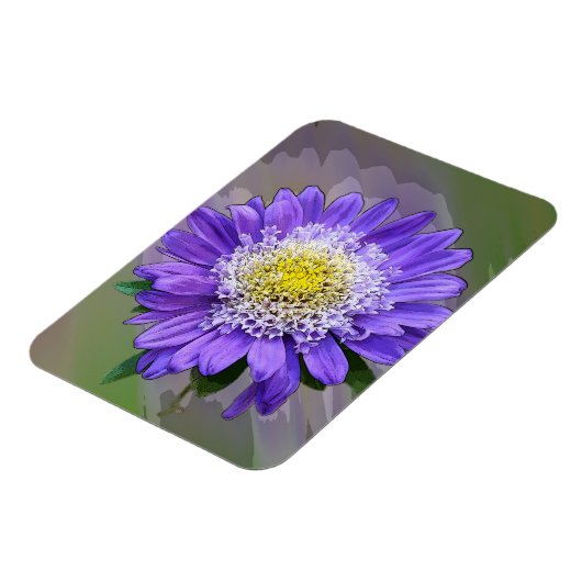 Magnet Flexible fleur de violet bleu (Côté Gauche)